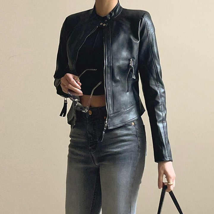 Blouson Slim en Similicuir | Similicuir | Élégance Minimaliste