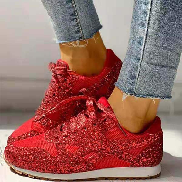 Baskets à Paillettes | Brillantes et Confortables | Look Audacieux