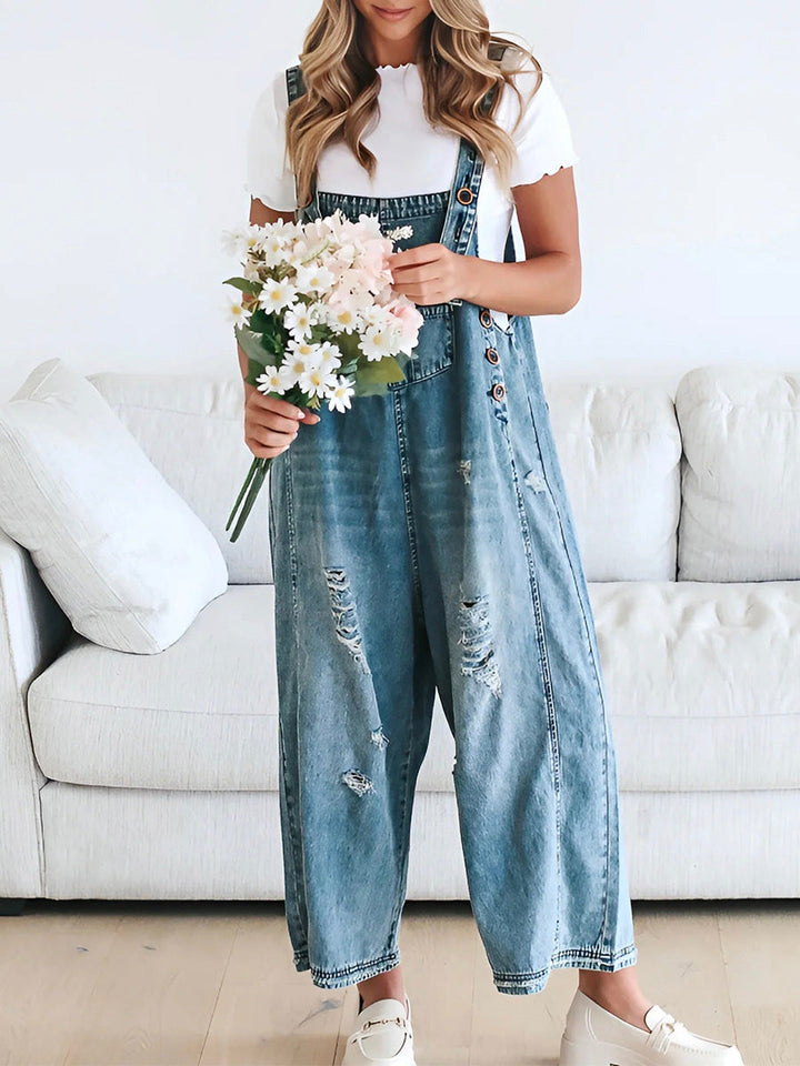 Salopette en Denim | Coupe Ample | Style Décontracté