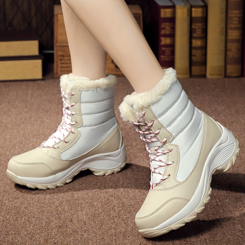 Bottines Hivernales Imperméables | Doublure en Fausse Fourrure | Confort et Stabilité