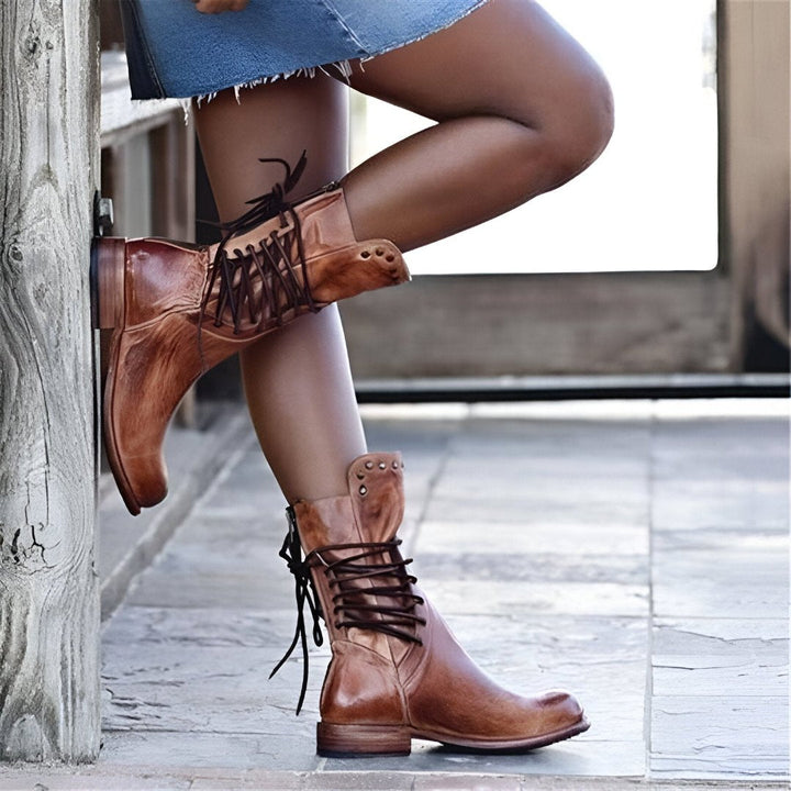 Bottines à Lacets en Cuir | Style Vintage | Élégance Durable