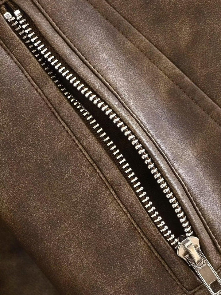Veste Biker Cuir | Cuir | Style Rock et Moderne