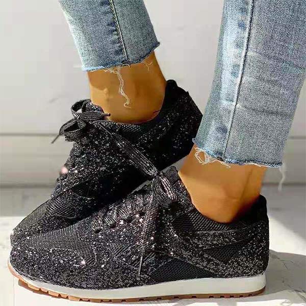 Baskets à Paillettes | Brillantes et Confortables | Look Audacieux