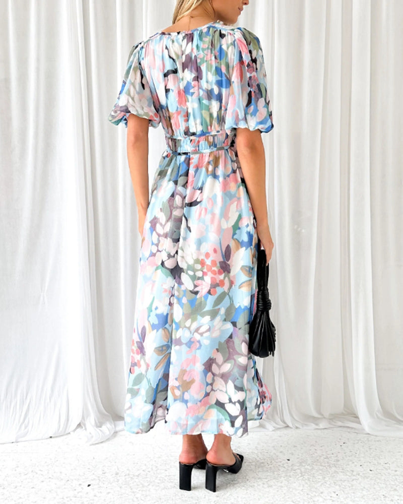 Robe Midi Fleurie Nysa – Style Bohème & Coupe Fluide