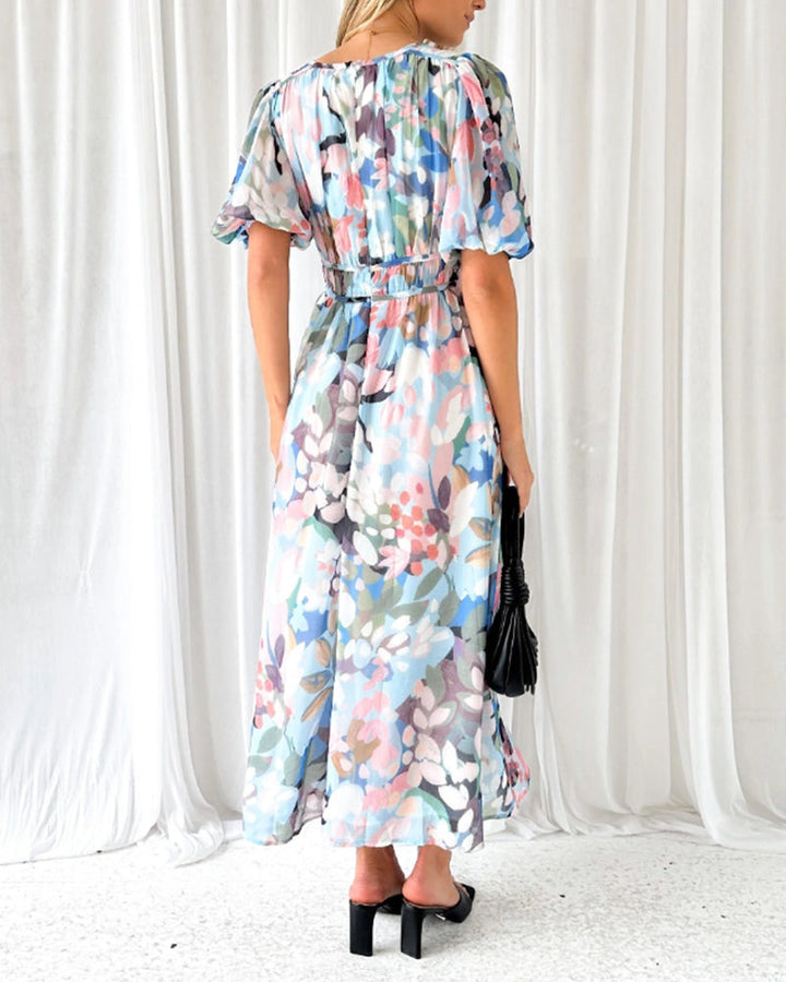 Robe Midi Fleurie Nysa – Style Bohème & Coupe Fluide