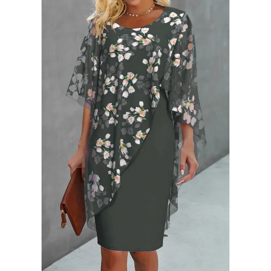 Odette | Robe en Mousseline avec Imprimé Floral pour Femmes
