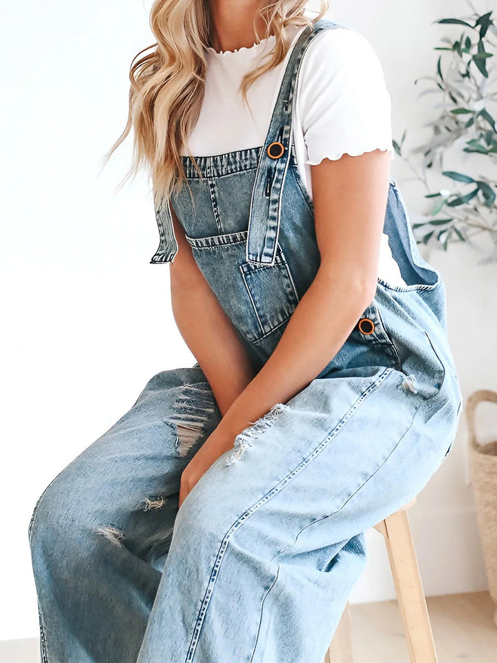 Salopette en Denim | Coupe Ample | Style Décontracté