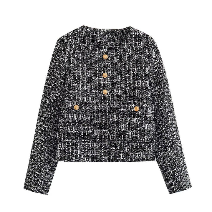 Veste Courte à Boutons Dorés | Élégante et Moderne | Coupe Structurée