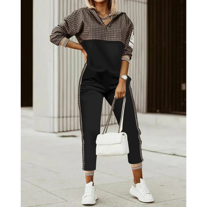 Lily | Ensemble de jogging géométrique moderne pour femmes