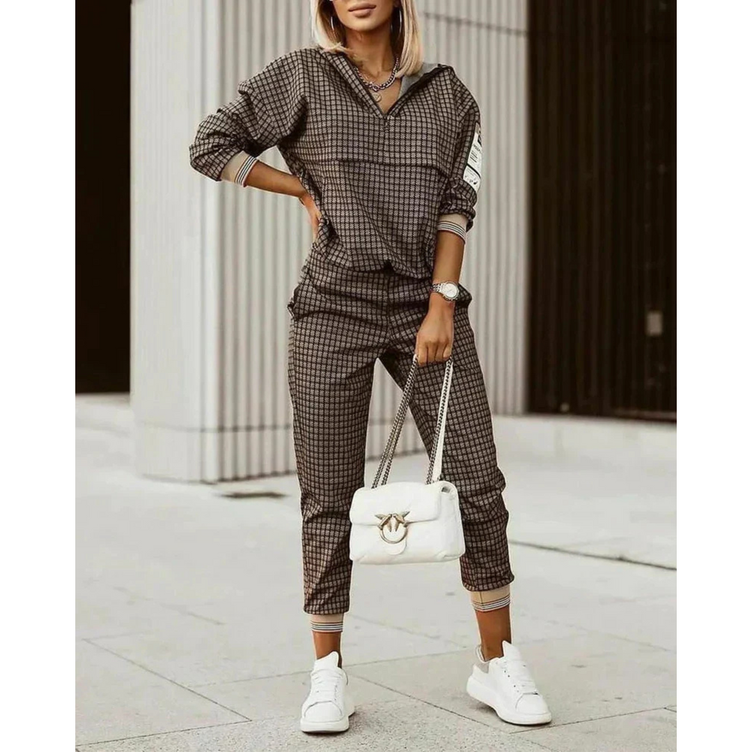 Lily | Ensemble de jogging géométrique moderne pour femmes