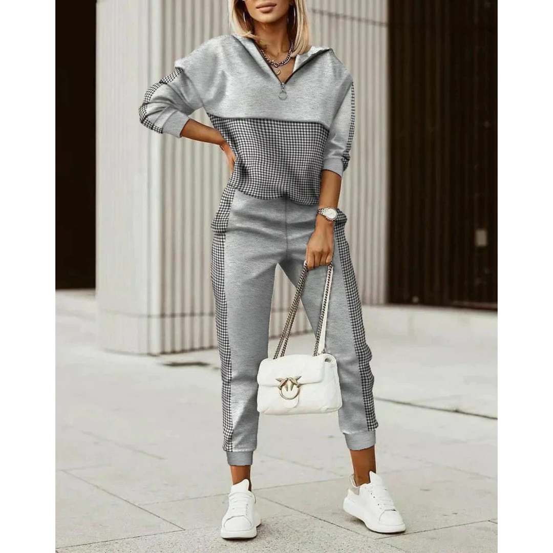 Lily | Ensemble de jogging géométrique moderne pour femmes