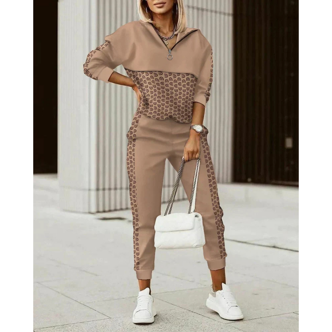 Lily | Ensemble de jogging géométrique moderne pour femmes