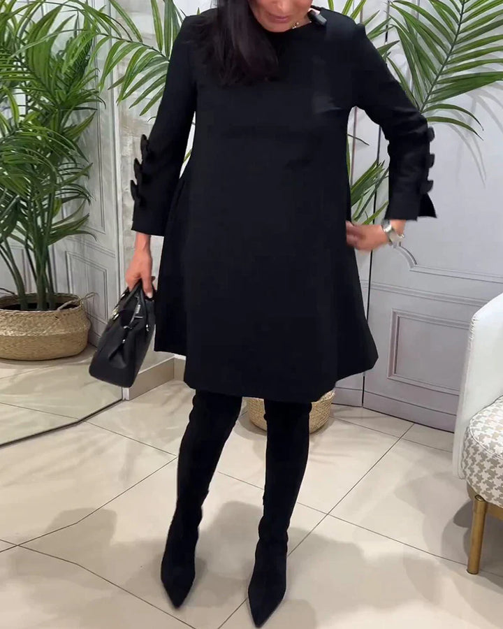 Robe Trapèze Élégante | Manches Volantées | Confort & Style