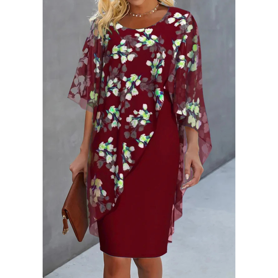 Odette | Robe en Mousseline avec Imprimé Floral pour Femmes