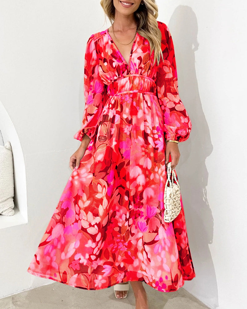 Robe Midi Fleurie Nysa – Style Bohème & Coupe Fluide