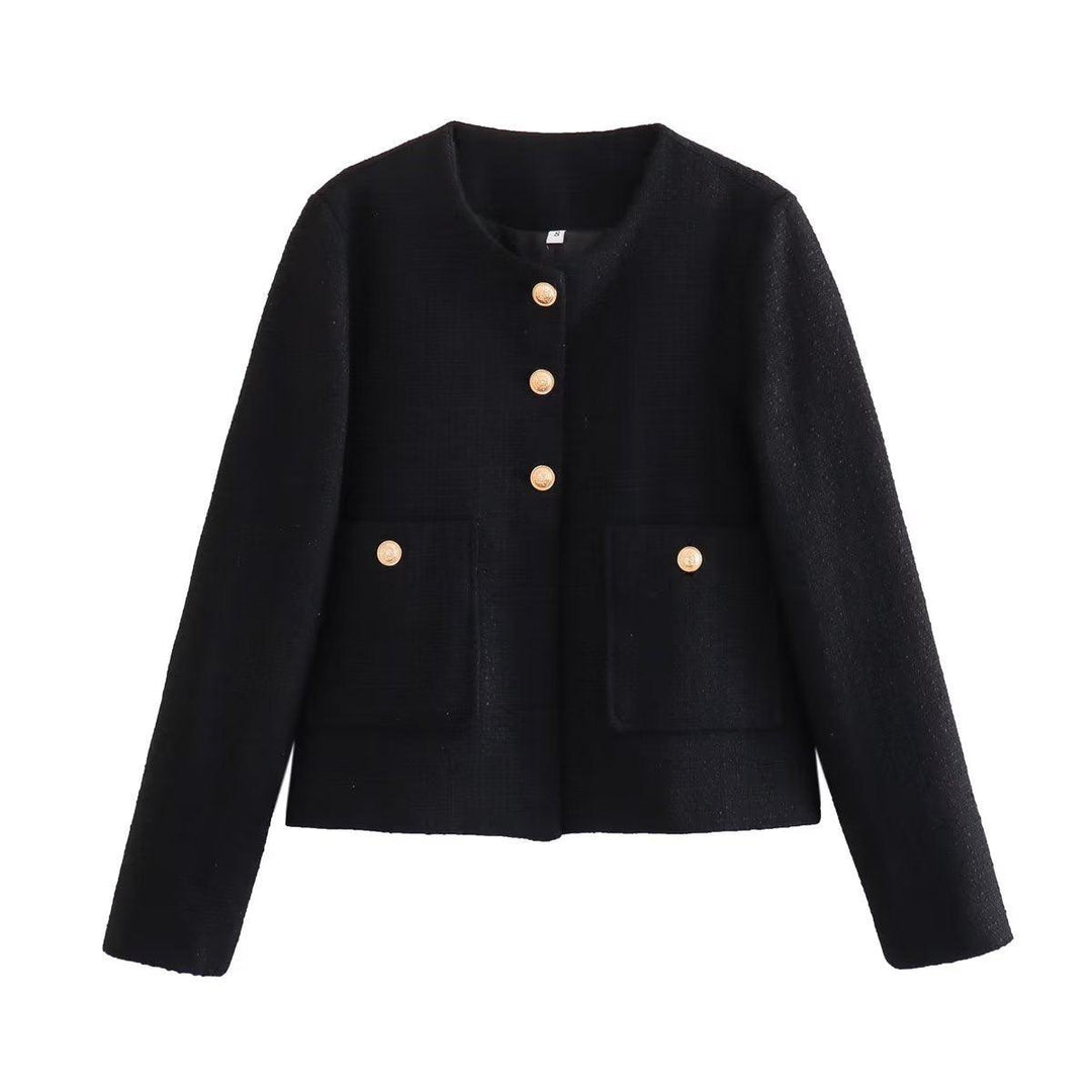Veste Courte à Boutons Dorés | Élégante et Moderne | Coupe Structurée