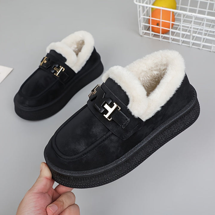 Mocassins Doublés en Fausse Fourrure | Élégants et Confortables | Semelle