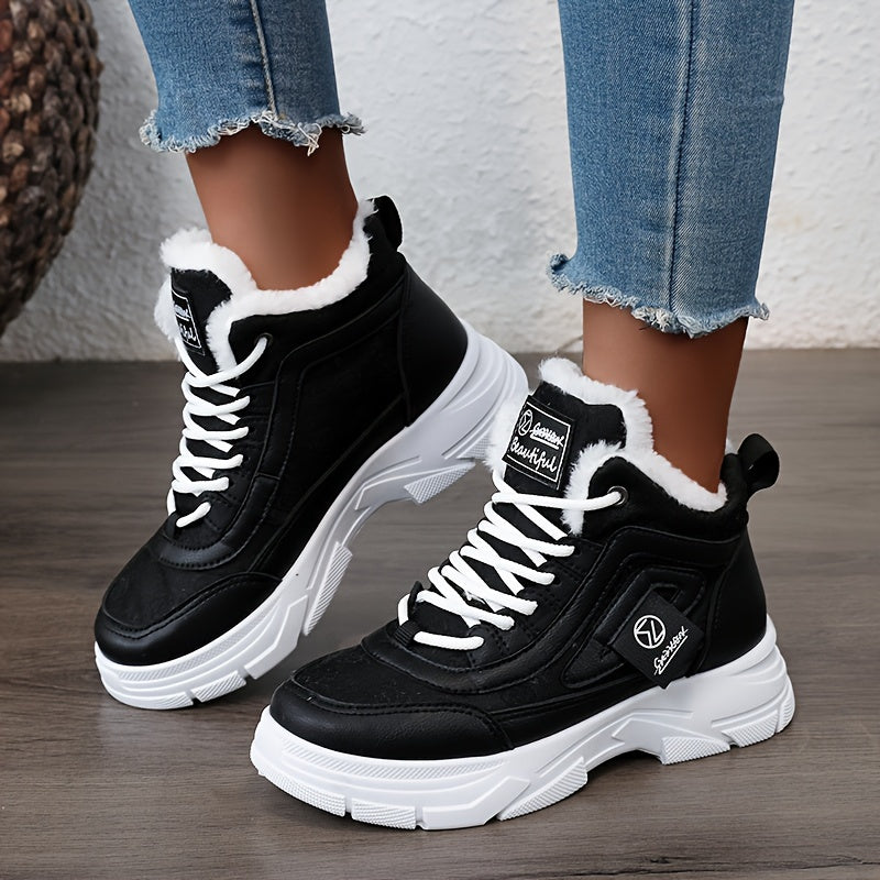 Sneakers Montants Doublés | Chauds et Confortables | Semelle Antidérapante