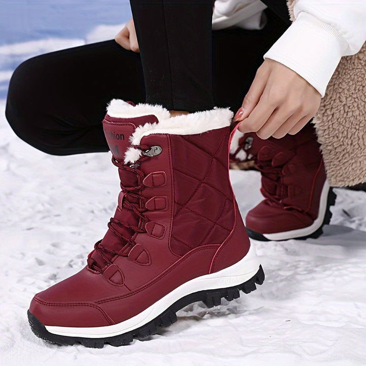 Bottines Hivernales Imperméables | Doublées en Fausse Fourrure | Adhérence et Chaleur