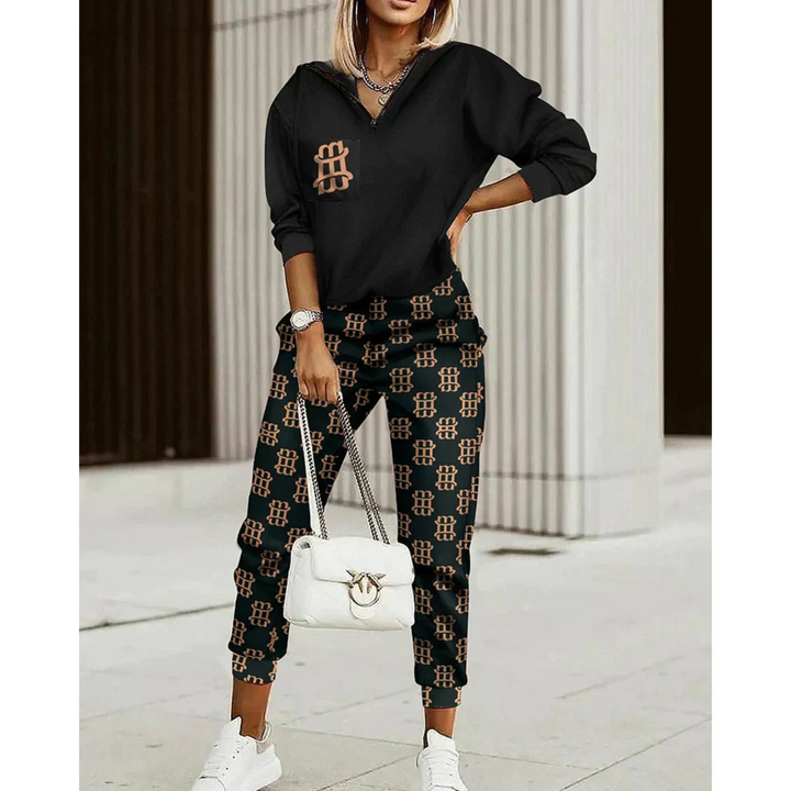 Lily | Ensemble de jogging géométrique moderne pour femmes