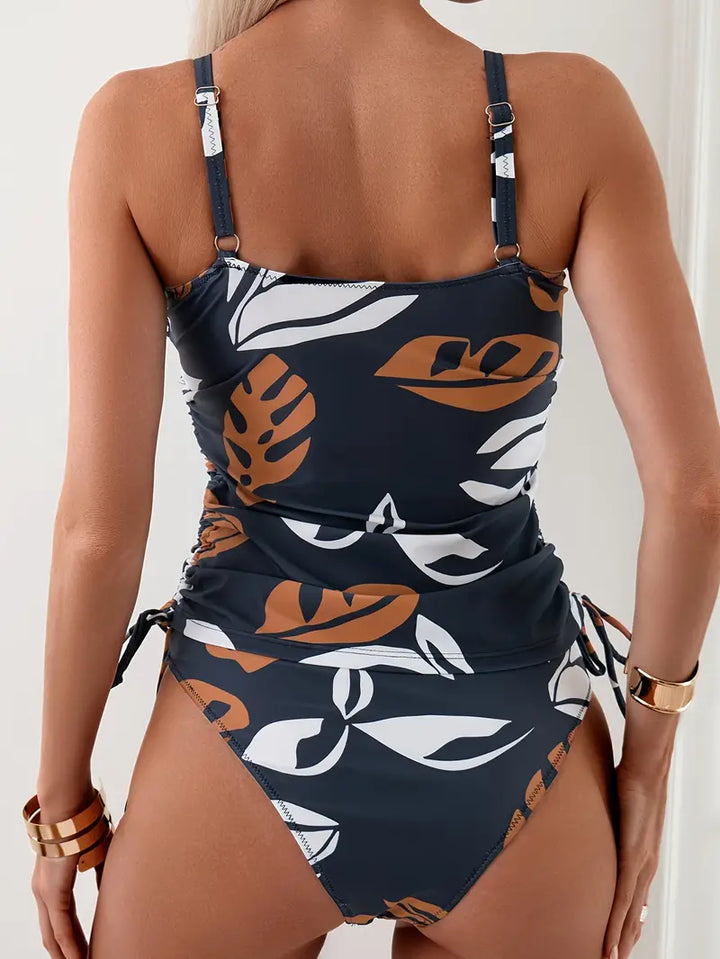 Abina | Tankini tropical avec culotte taille haute pour femmes