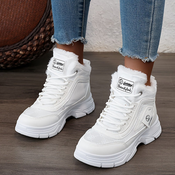 Sneakers Montants Doublés | Chauds et Confortables | Semelle Antidérapante