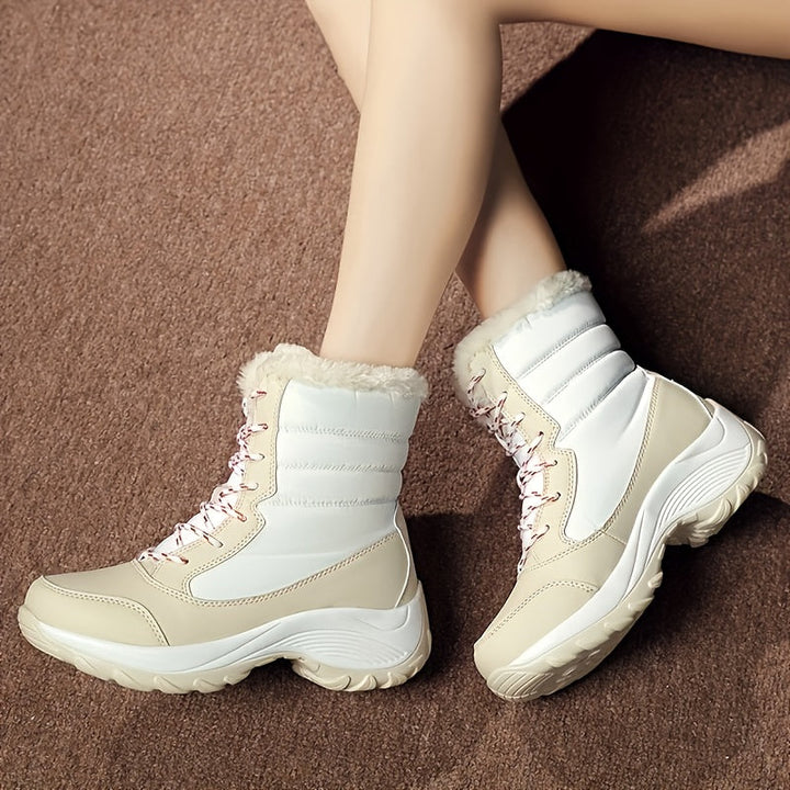 Bottines Hivernales Imperméables | Doublure en Fausse Fourrure | Confort et Stabilité