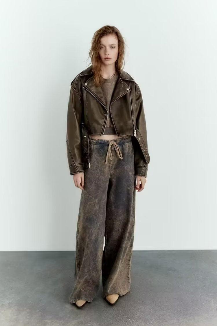 Veste Biker Cuir | Cuir | Style Rock et Moderne