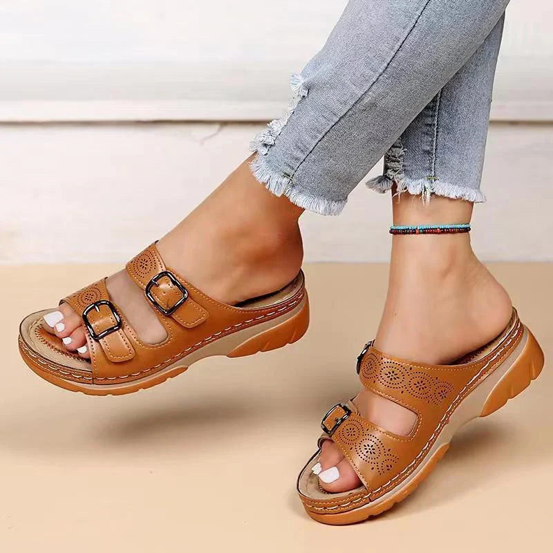 Frida | Sandales en cuir souple pour femmes
