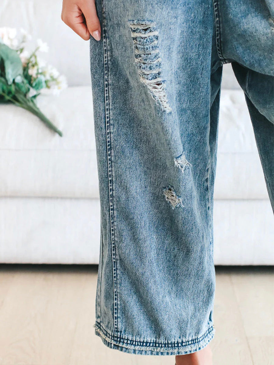Salopette en Denim | Coupe Ample | Style Décontracté