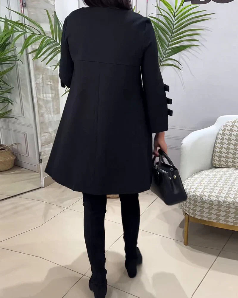 Robe Trapèze Élégante | Manches Volantées | Confort & Style