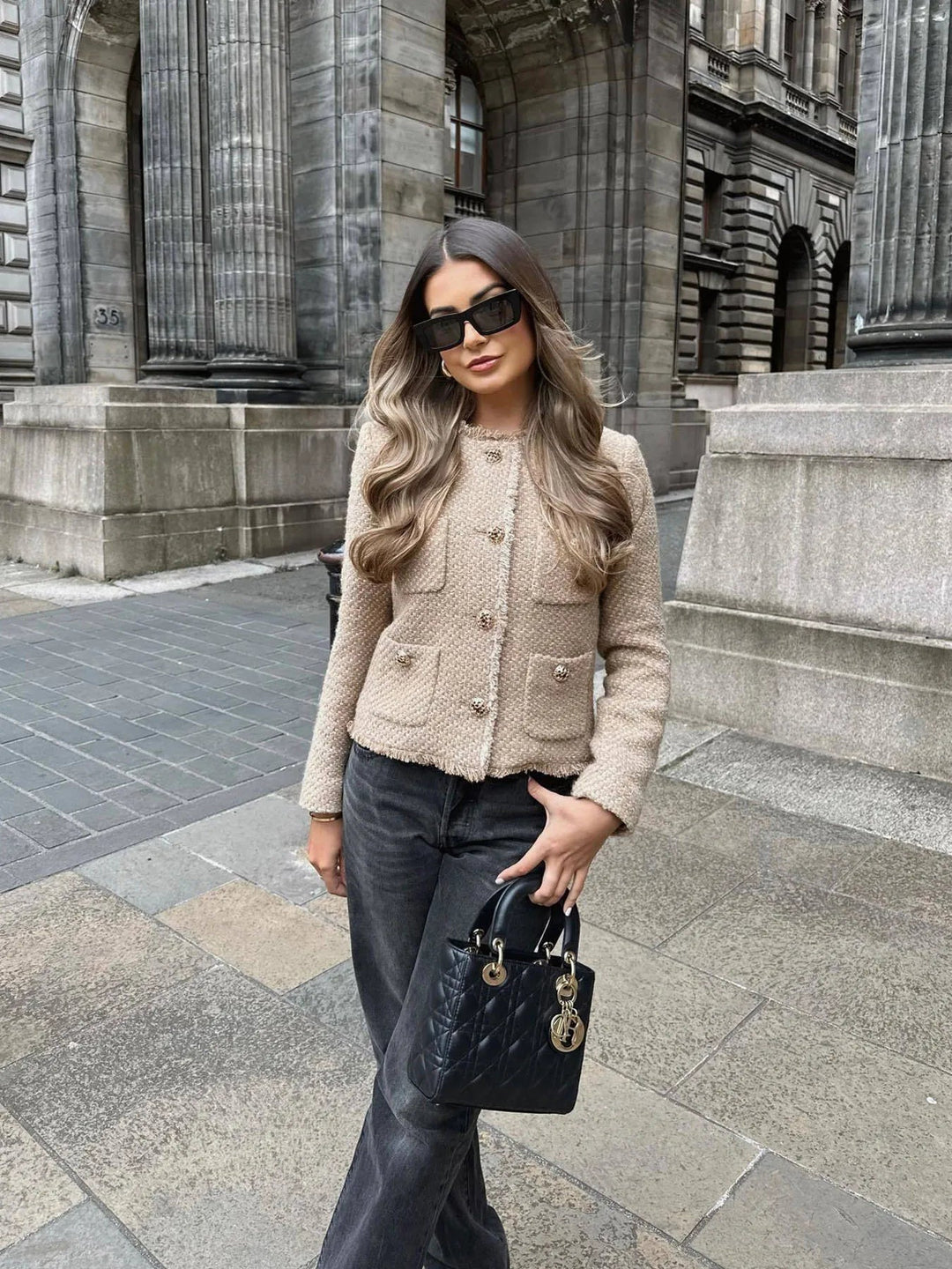 Veste Courte en Tweed | Élégante & Sophistiquée | Look Intemporel