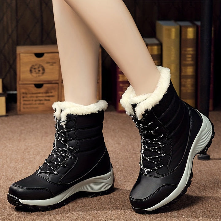 Bottines Hivernales Imperméables | Doublure en Fausse Fourrure | Confort et Stabilité