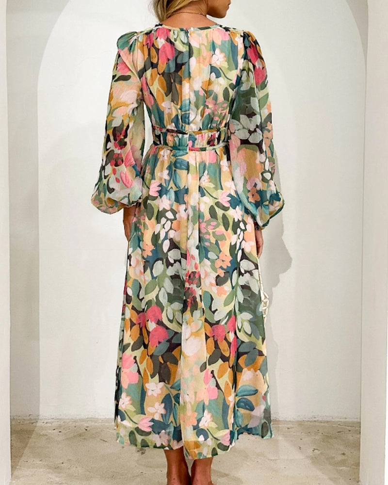 Robe Midi Fleurie Nysa – Style Bohème & Coupe Fluide