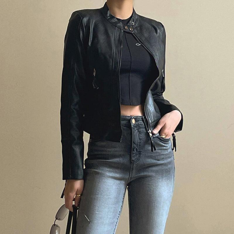 Blouson Slim en Similicuir | Similicuir | Élégance Minimaliste