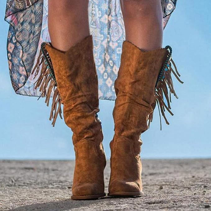 Valérie | Bottes de cowboy western avec franges pour femmes