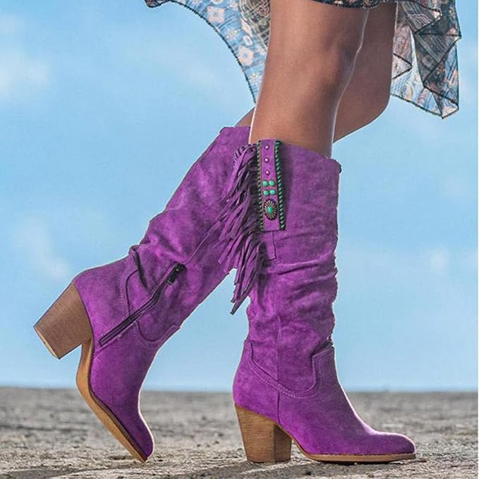 Valérie | Bottes de cowboy western avec franges pour femmes