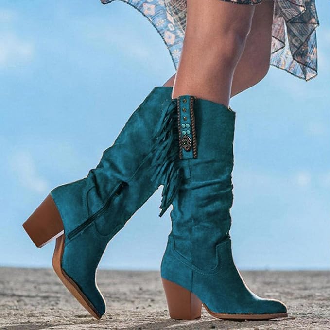 Valérie | Bottes de cowboy western avec franges pour femmes