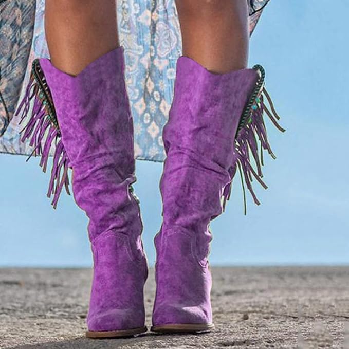 Valérie | Bottes de cowboy western avec franges pour femmes