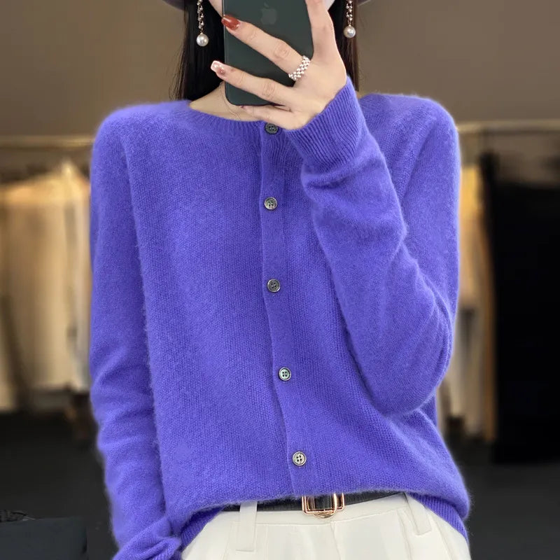 Cardigan en Maille Boutonné | Douceur et Élégance | Plusieurs Couleurs