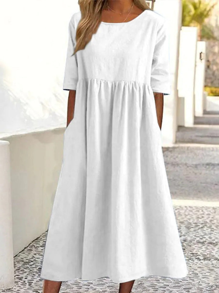 Robe Midi Décontractée | Coton Respirant | Coupe Ample et Chic