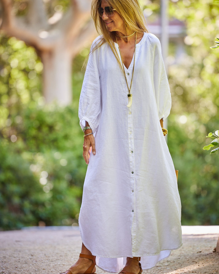 Robe Longue Détente Riviera – Coupe Fluide & Légèreté d’Été