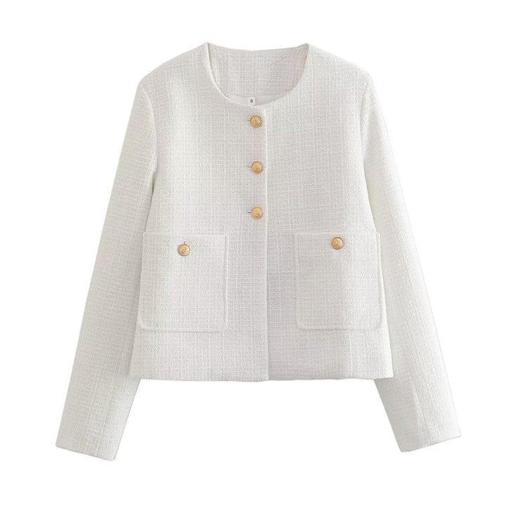 Veste Courte à Boutons Dorés | Élégante et Moderne | Coupe Structurée