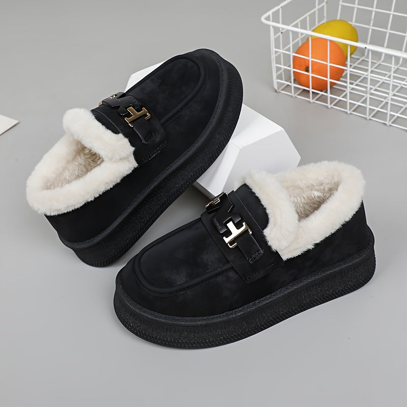 Mocassins Doublés en Fausse Fourrure | Élégants et Confortables | Semelle