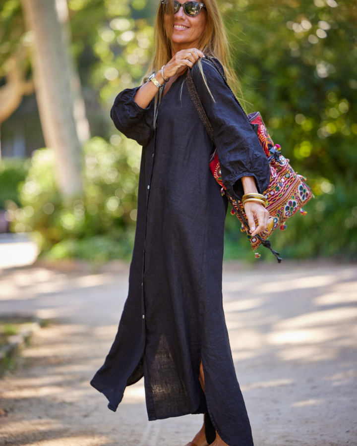 Robe Longue Détente Riviera – Coupe Fluide & Légèreté d’Été