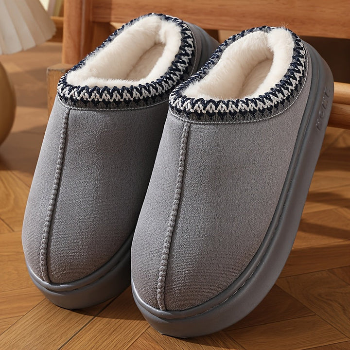 Chaussons Doublés en Fourrure | Confort et Chaleur | Semelle Antidérapante