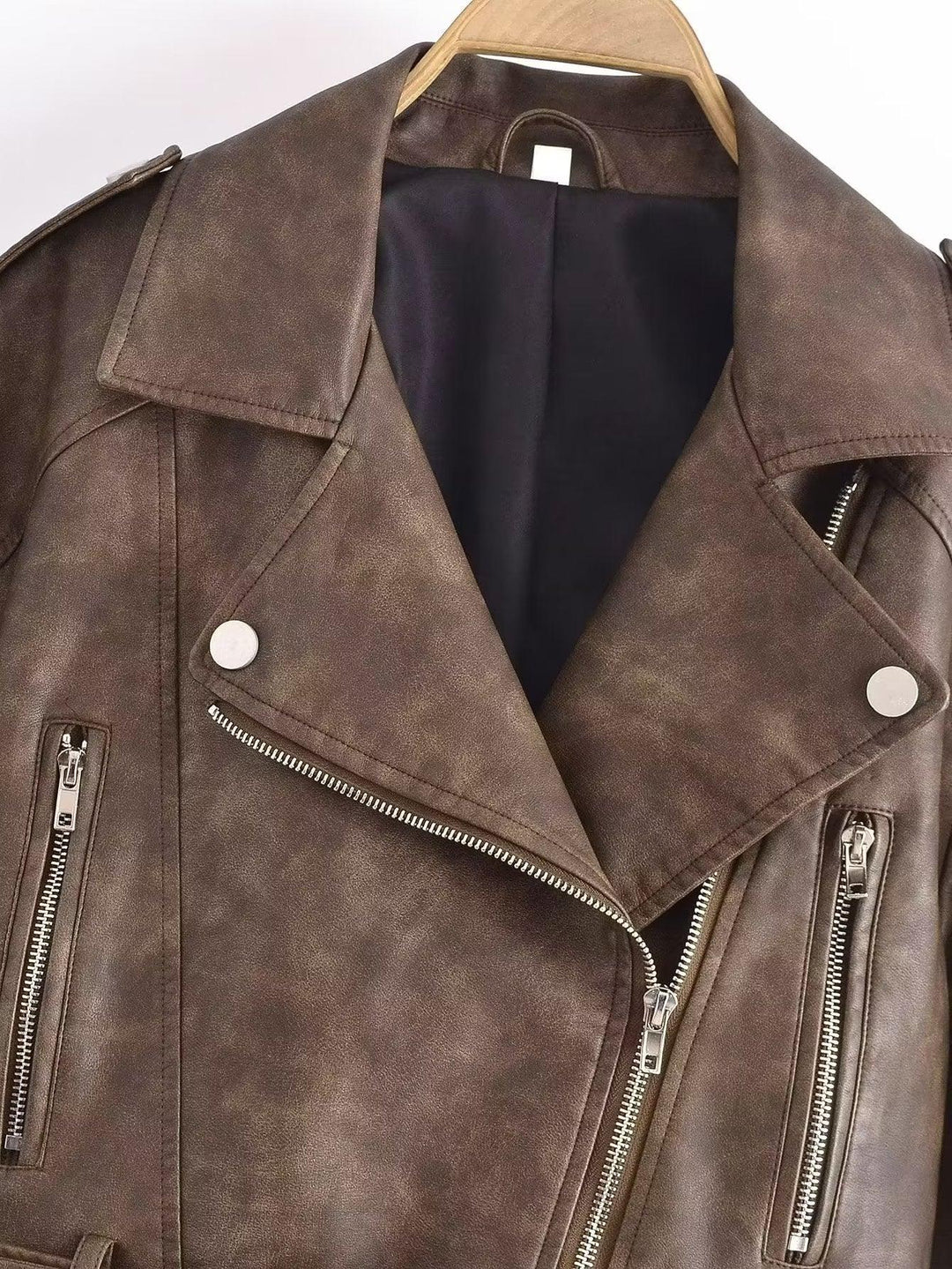 Veste Biker Cuir | Cuir | Style Rock et Moderne