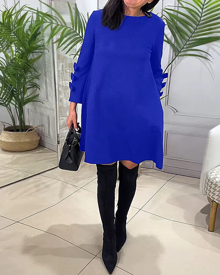 Robe Trapèze Élégante | Manches Volantées | Confort & Style