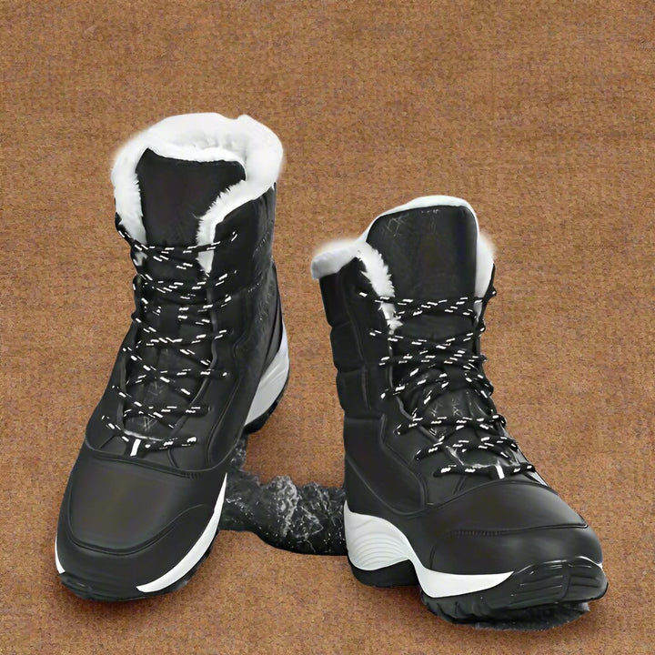 Bottines Hivernales Imperméables | Doublure en Fausse Fourrure | Confort et Stabilité