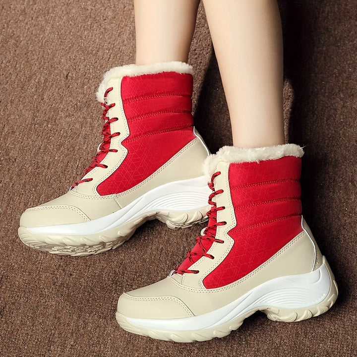 Bottines Hivernales Imperméables | Doublure en Fausse Fourrure | Confort et Stabilité